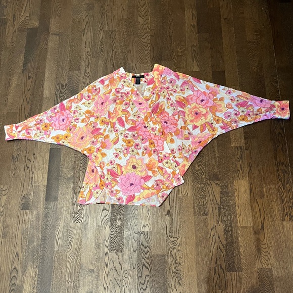 Smythe Pink Begonia Kimono Blouse Size XS - Picture 2 of 4